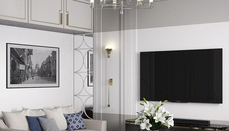 Фрагмент из проекта кухни-гостиной