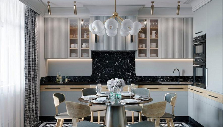 Проект многофункциональная кухня от дизайн-студии Анны Михеевой