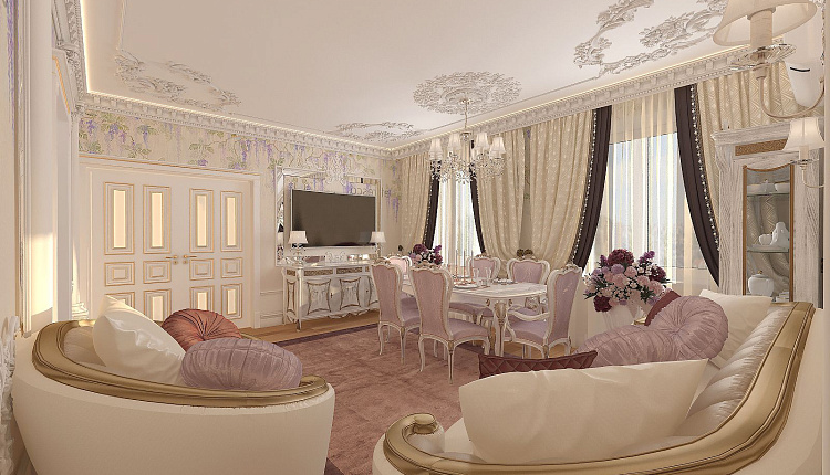 Проект гостиной от Ирины Курвичевой