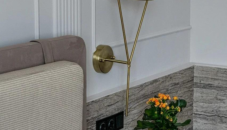 Проект спальни песок и камень