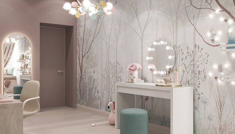 Проект комнаты для девочки от дизайнера Елены Коровиной 