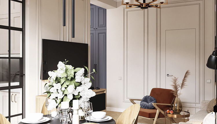 Аутентичный проект гостиной by 3DDesign