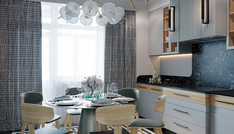 Проект многофункциональная кухня от дизайн-студии Анны Михеевой