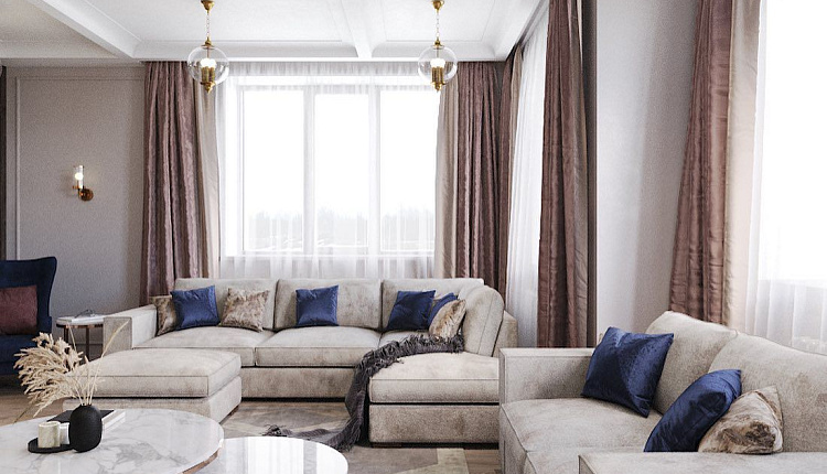 Проект гостиной от интерьерного салона NEO HOUSE