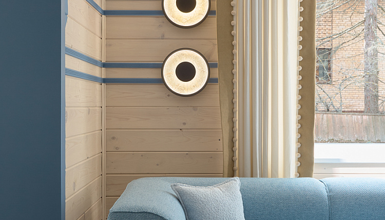 Интерьер гостиной-столовой «Летят Гуси» от дизайнера Мусиной Элины 