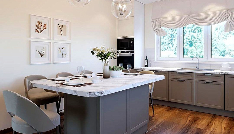 ПРОЕКТ КУХНЯ В ЗАГОРОДНОМ ДОМЕ  