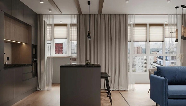 Проект квартиры в ЖК "Булгаковский парк", г. Саратов  дизайнера Марии Михайловой 