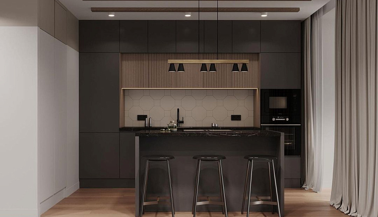 Проект квартиры в ЖК "Булгаковский парк", г. Саратов  дизайнера Марии Михайловой 