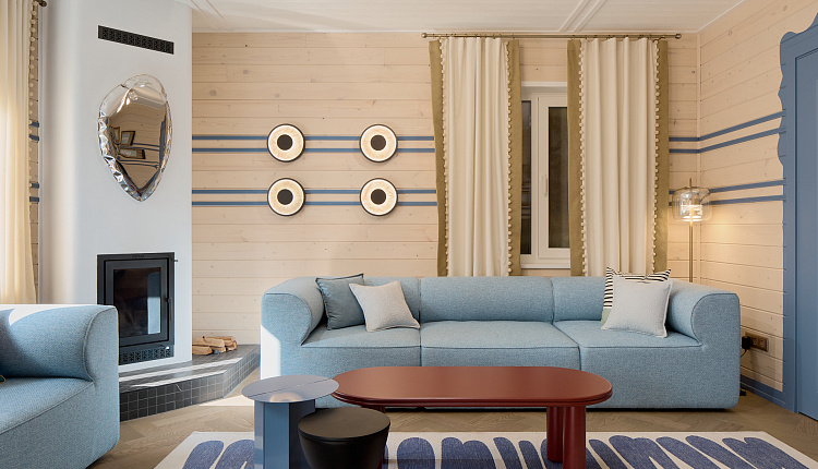 Интерьер гостиной-столовой «Летят Гуси» от дизайнера Мусиной Элины 