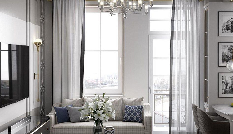 Фрагмент из проекта кухни-гостиной