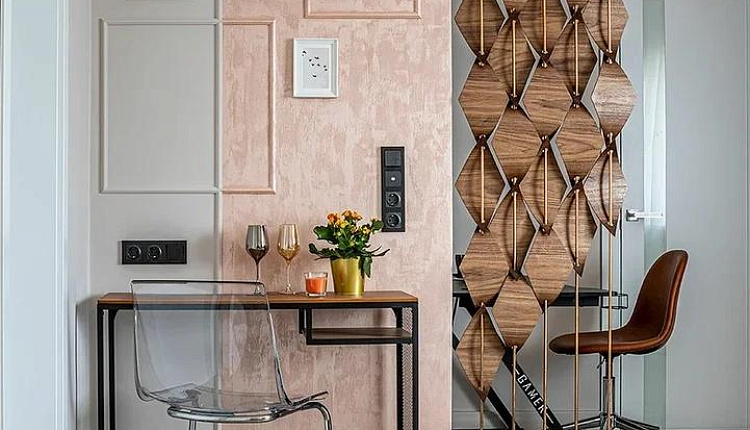 Проект спальни песок и камень