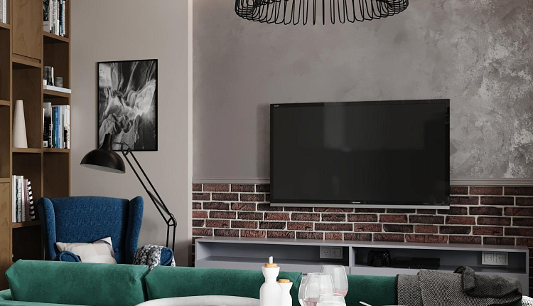 Проект кухни-гостиной EASY LOFT